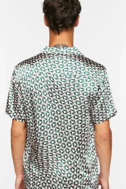Satin Geo Print Shirt