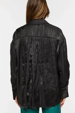 Satin High-Low Shirt