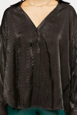 Satin High-Low Shirt