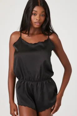 Satin Lingerie Romper