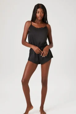 Satin Lingerie Romper