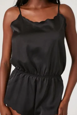 Satin Lingerie Romper