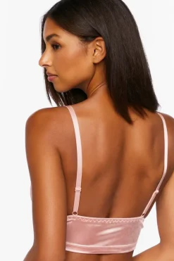 Satin Longline Triangle Bralette