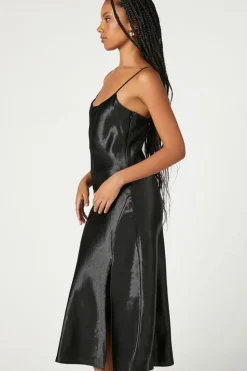 Satin Midi Cami Slip Dress