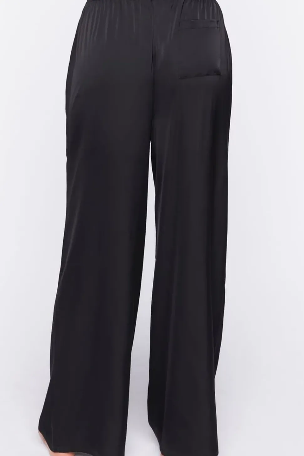 Satin Mid-Rise Pajama Pants