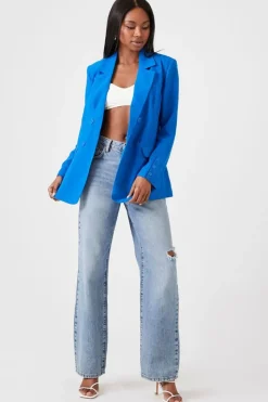Satin Notched Blazer