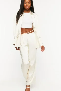Satin Oversized Long-Sleeve Shirt