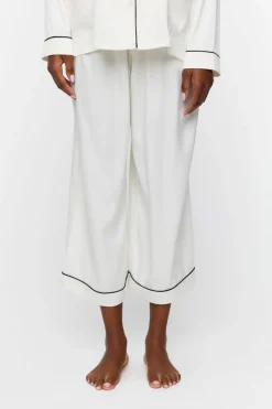 Satin Piped-Trim Shirt & Shorts Pants Set