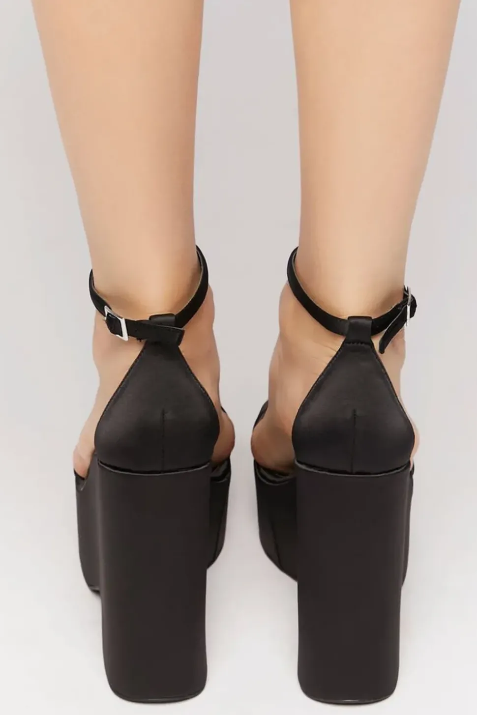 Satin Platform Wedges