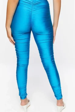 Satin Ruched Leggings