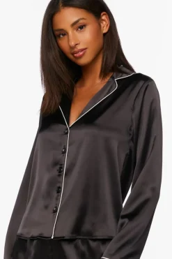 Satin Shirt & Shorts Pajama Set