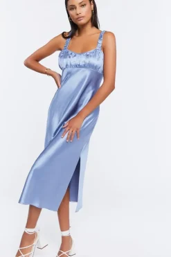 Satin Sweetheart Midi Dress