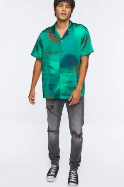 Satin Tie-Dye Shirt
