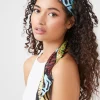 Satin Tropical Print Headwrap