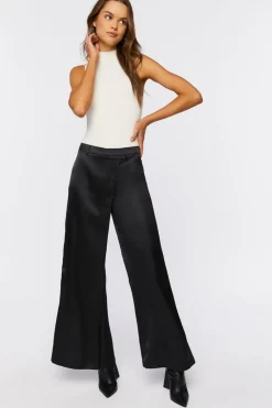 Satin Wide-Leg Pants
