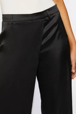 Satin Wide-Leg Pants