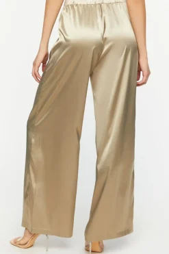 Satin Wide-Leg Pants