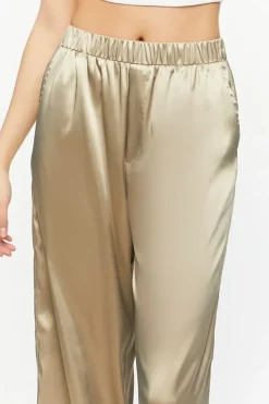 Satin Wide-Leg Pants