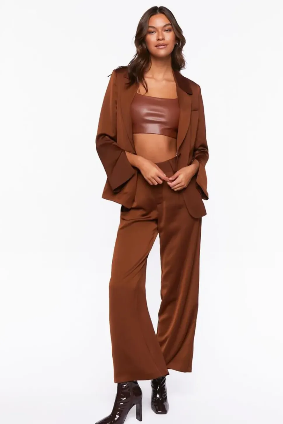 Satin Wide-Leg Pants