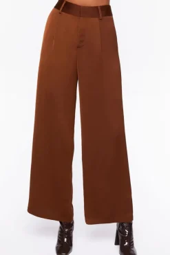 Satin Wide-Leg Pants