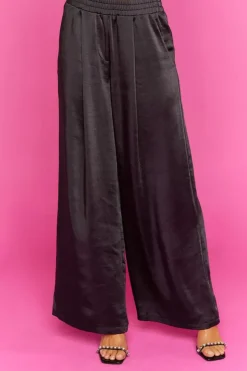 Satin Wide-Leg Pants