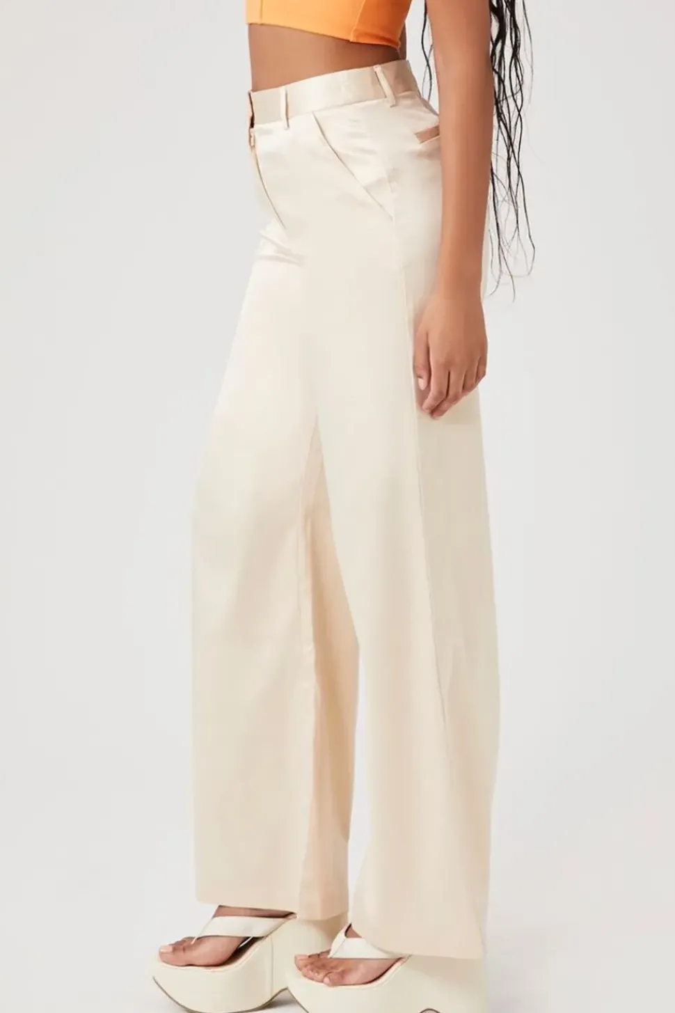 Satin Wide-Leg Pants