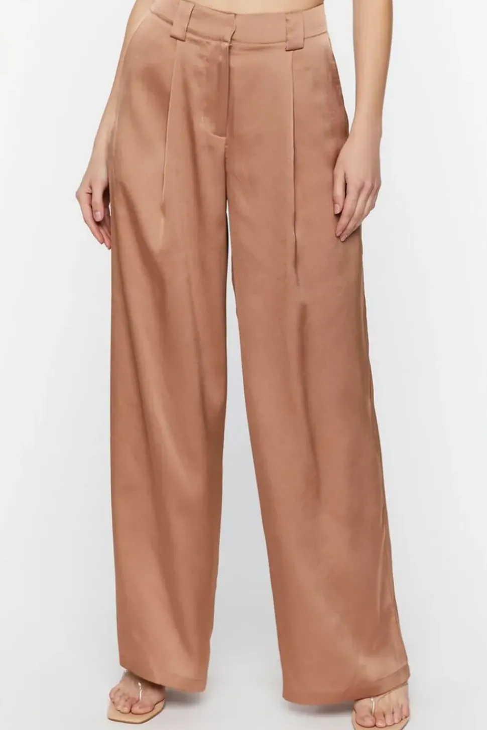 Satin Wide-Leg Trousers