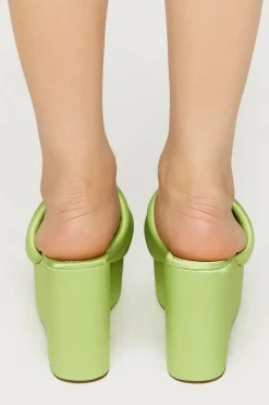Satin Wrapped Platform Wedges