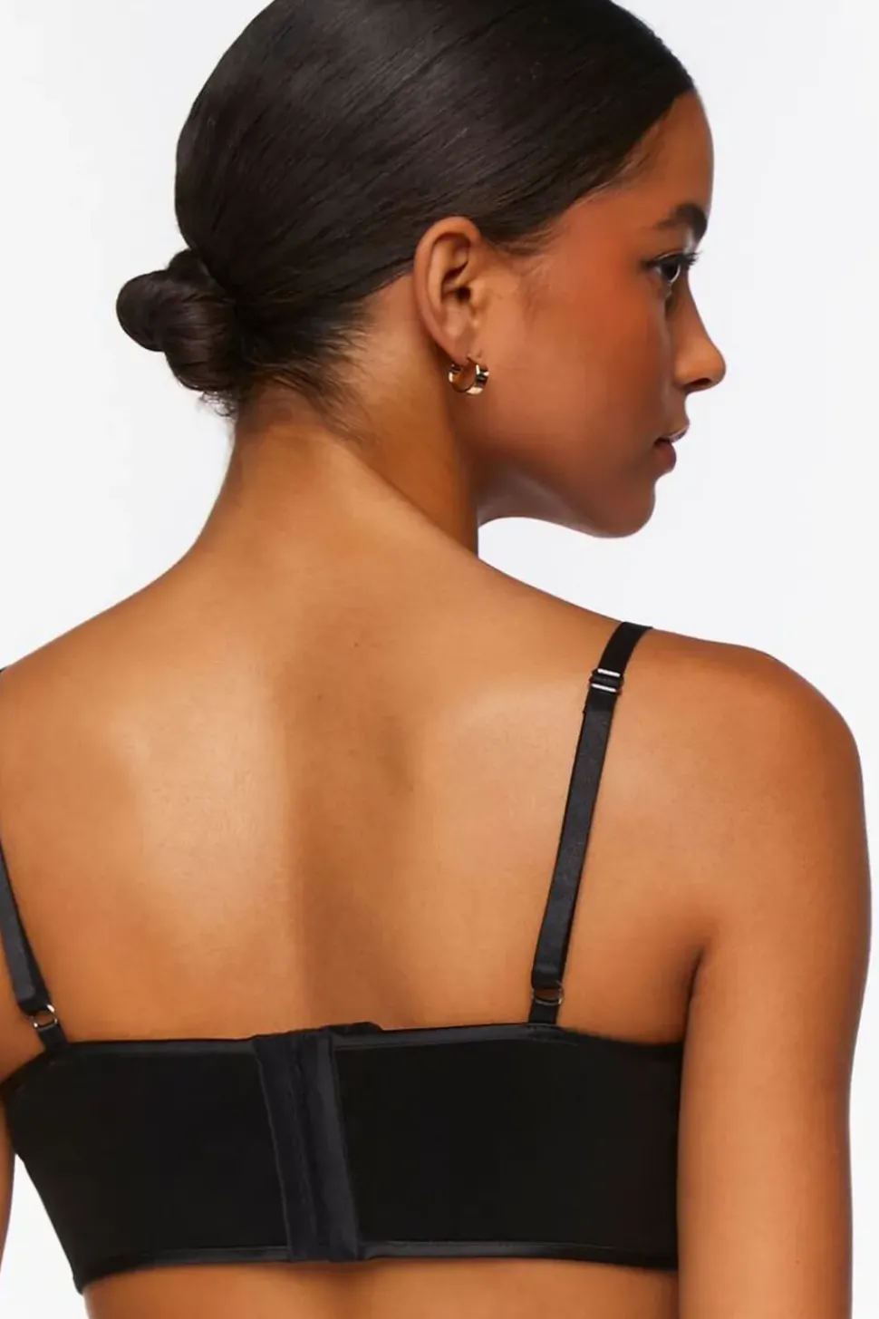 Satin Zebra-Trim Triangle Bralette