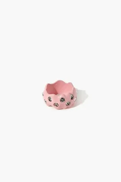 Scalloped Rhinestone Cocktail Ring