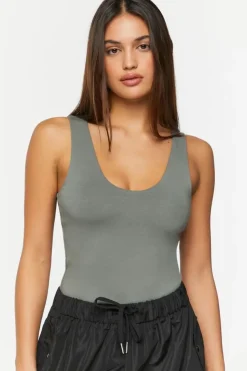 Scoop-Neck Tank Bodysuit
