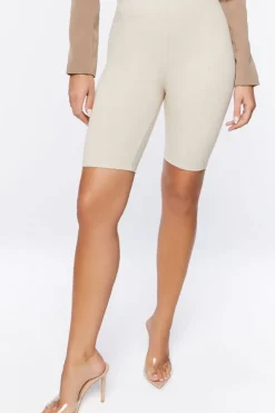 Seamed High-Rise Biker Shorts