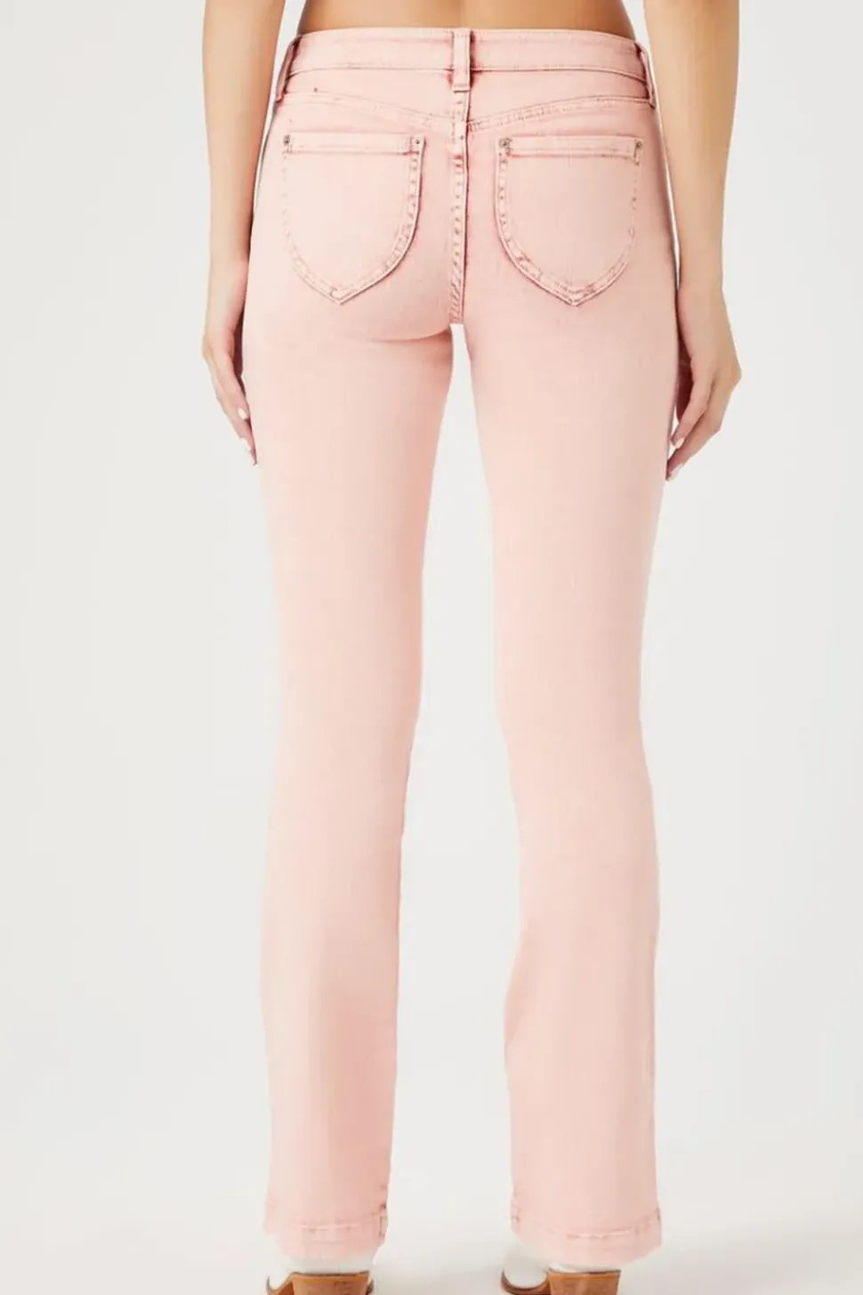 Seamed Mid-Rise Bootcut Jeans