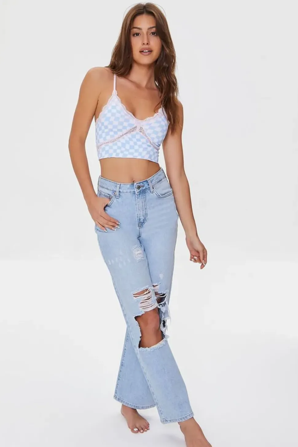 Seamless Checkered Bralette