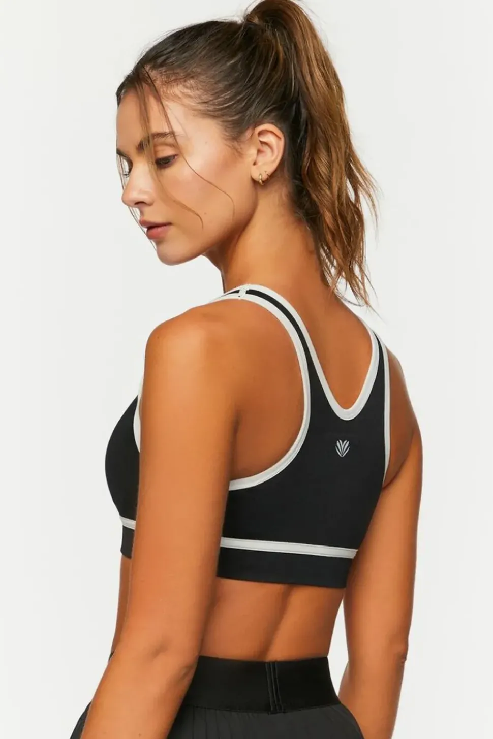 Seamless Contrast-Trim Sports Bra