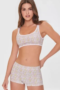 Seamless Floral Boyshort Panties