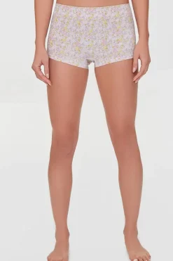 Seamless Floral Boyshort Panties