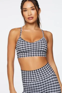 Seamless Gingham Sports Bra