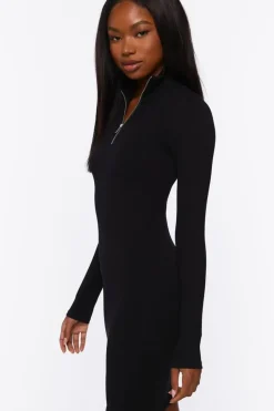 Seamless Half-Zip Mini Dress