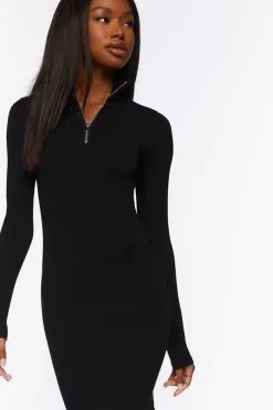 Seamless Half-Zip Mini Dress