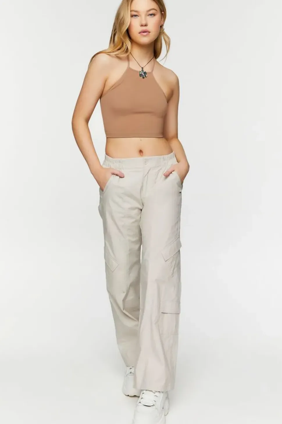 Seamless Halter Tie-Back Crop Top