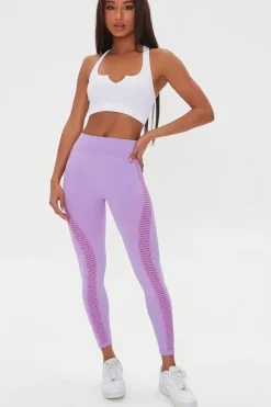 Seamless Mesh-Panel Leggings