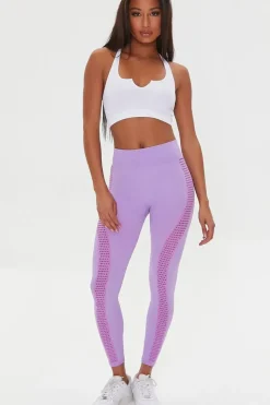 Seamless Mesh-Panel Leggings