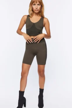 Seamless Ribbed Biker Shorts