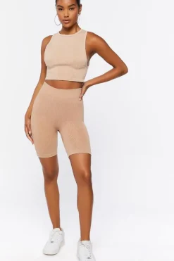 Seamless Ribbed Biker Shorts