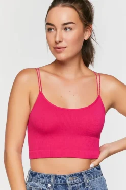 Seamless Ribbed Dual-Strap Bralette