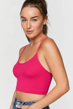 Seamless Ribbed Dual-Strap Bralette