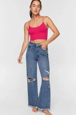 Seamless Ribbed Dual-Strap Bralette