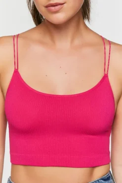 Seamless Ribbed Dual-Strap Bralette