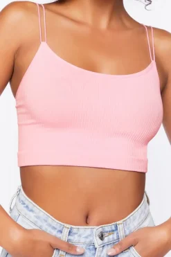 Seamless Ribbed Dual-Strap Bralette